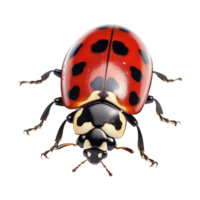 ai généré coccinelle isolé sur transparent Contexte png