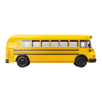 AI generated Yellow school bus isolated on transparent background png