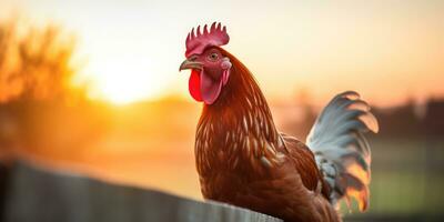 ai generado Mañana foto vitrinas el gallo