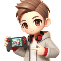 3d render illustration of cute boy png