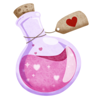 A love potion with heart label png