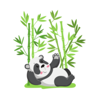 ai généré dessin animé Facile Panda décoration png