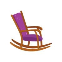 AI generated Rocking Chair Recliner Cartoon Chair png