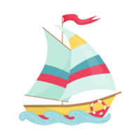 AI generated Sailing Ship Cartoon png