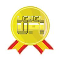 illustration of level up vector