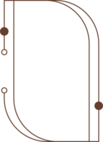 estético marco forma. mínimo y2k contorno gráfico diseño con destellos resumen minimalista arco borde. de moda boho geométrico modelo png