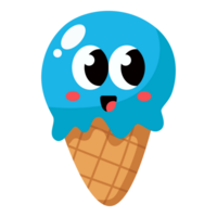 kawaii hielo crema dibujos animados icono. png