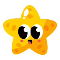 kawaii estrelas do mar desenho animado ícone. png