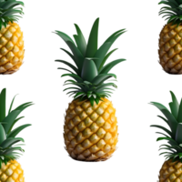 AI generated pineapples on a transparent background png