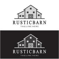 Vintage organic farmhouse or barn,warehouse, rustic barn and animal farmhouse logo design. vector