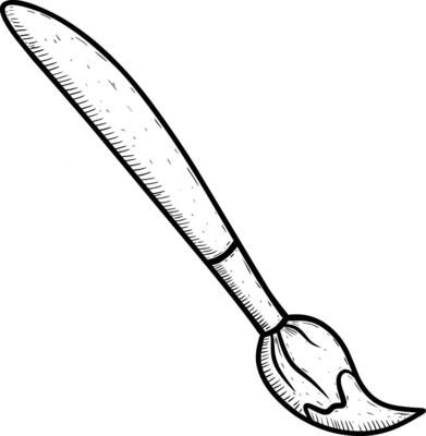 illustrations paint brush isolated on white background