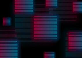 Geometric abstract background with retro neon squares vector