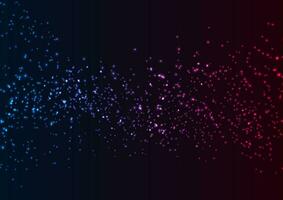 Blue violet neon glowing bokeh particles abstract background vector