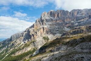 View of the mountain peaks Brenta Dolomites. Trentino, Italy photo