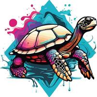 un Tortuga ilustración de gráfico diseño vector