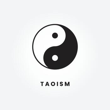 Taoism icon. Thin linear taoism outline icon isolated on white background from religion collection vector