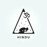 hinduism religion symbol logo vector illustration