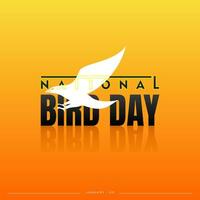 vector graphic of national bird day good for national bird day celebration. flyer design.flat illustration