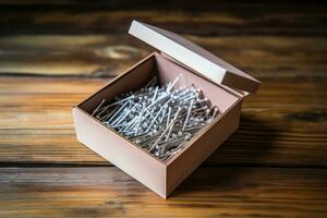 AI generated A box full of nails photo