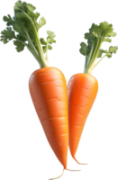 AI generated carrots on transparent background png