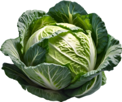 AI generated a cabbage is shown on a transparent background png