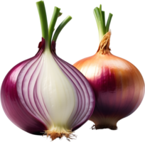 AI generated two onions on a no background png