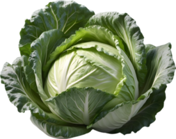 AI generated a cabbage is shown on a transparent background png