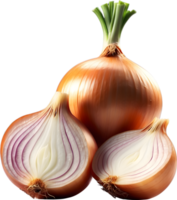 AI generated two onions on a no background png