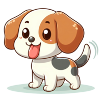 ai gerado fofa cachorro - desenho animado cachorro em transparente fundo png