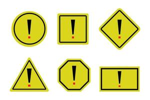 Caution symbols, Danger warning sign with exclamation mark. vector