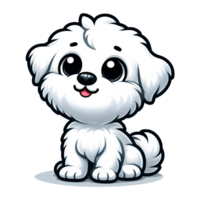 AI generated cartoon dog on transparent background png