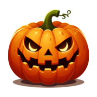 AI generated halloween pumpkin on transparent background png