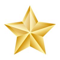 PNG - Star Gold Decorative PNG