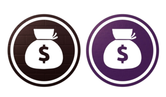 dollar ikon symbol med textur png