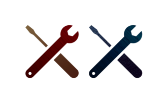 set of tools icon with texture background png