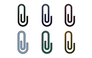 paper clip red icon symbol with texture png