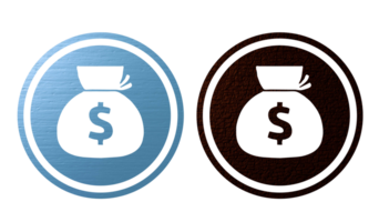 dólar icono símbolo con textura png