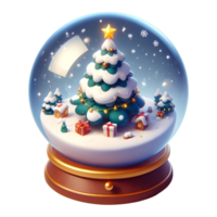 snö globel 3d ikon illustration png