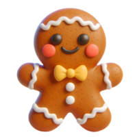 Gingerbread Man 3d Icon Illustration png