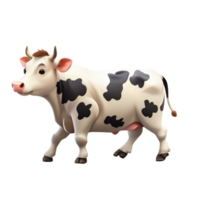 ai generado 3d linda vaca png