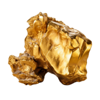 AI generated A gold nugget from the gold mine png