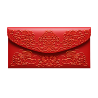 ai généré floral rouge enveloppe avec complexe png