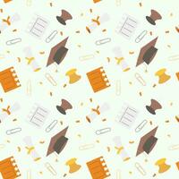 Hand drawn end of school seamless pattern. vector
