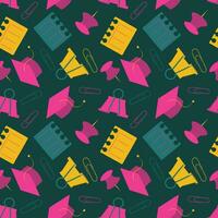 Hand drawn end of school seamless pattern. vector