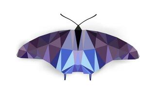 Purple color Polygonal Butterfly Design vector