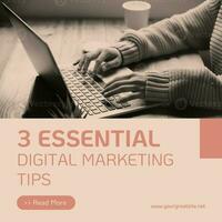 Peach Digital Marketing Linkedin Post template