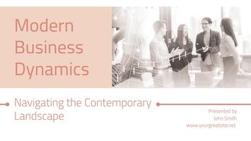 Peach Modern Business Presentation template