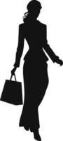 AI generated girl with shopping bags. AI generated illustration. vector