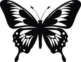 AI generated Monarch butterfly silhouette, side view. Vector illustration isolated on white background. AI generated illustration.