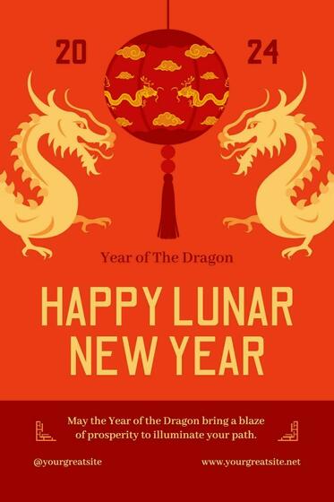 Happy Lunar New Year Pinterest Post